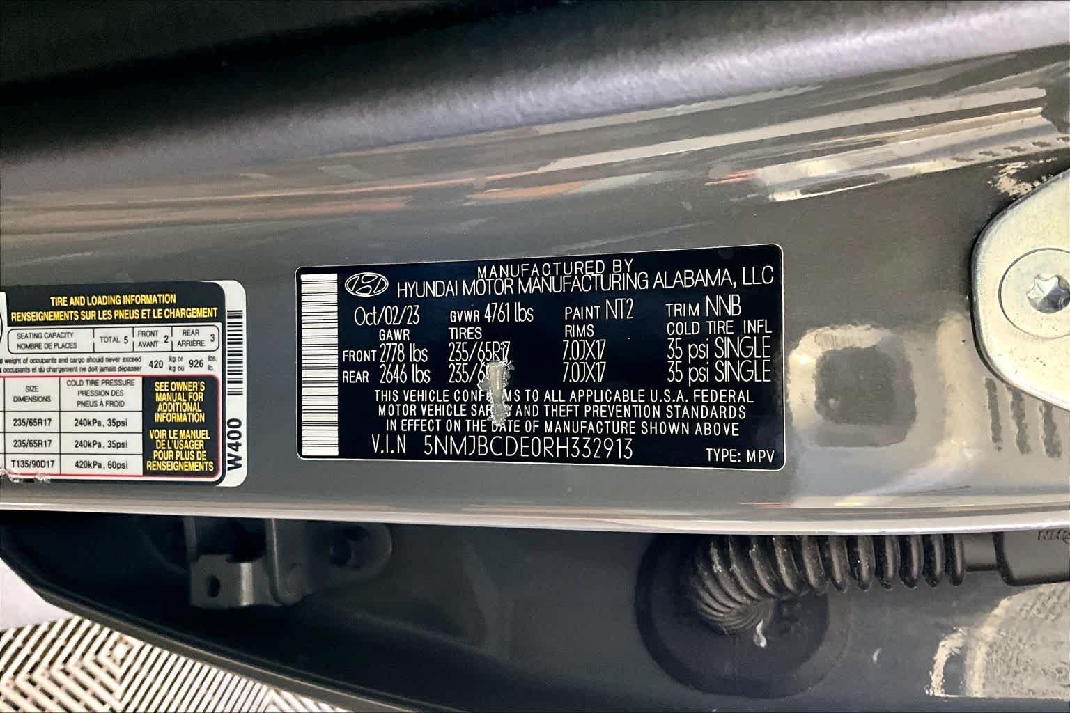 Used 2024 Hampton Gray Hyundai SEL image 34