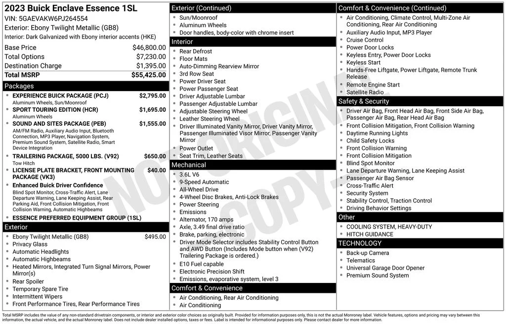 Used 2023 Black Buick Essence image 2