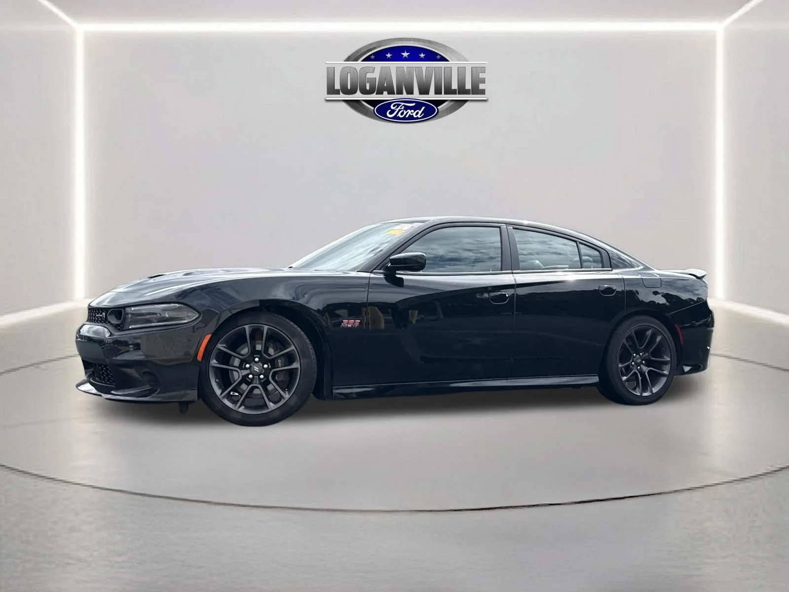 Used 2023 Pitch Black Clearcoat Dodge R T Scat Pack image 1