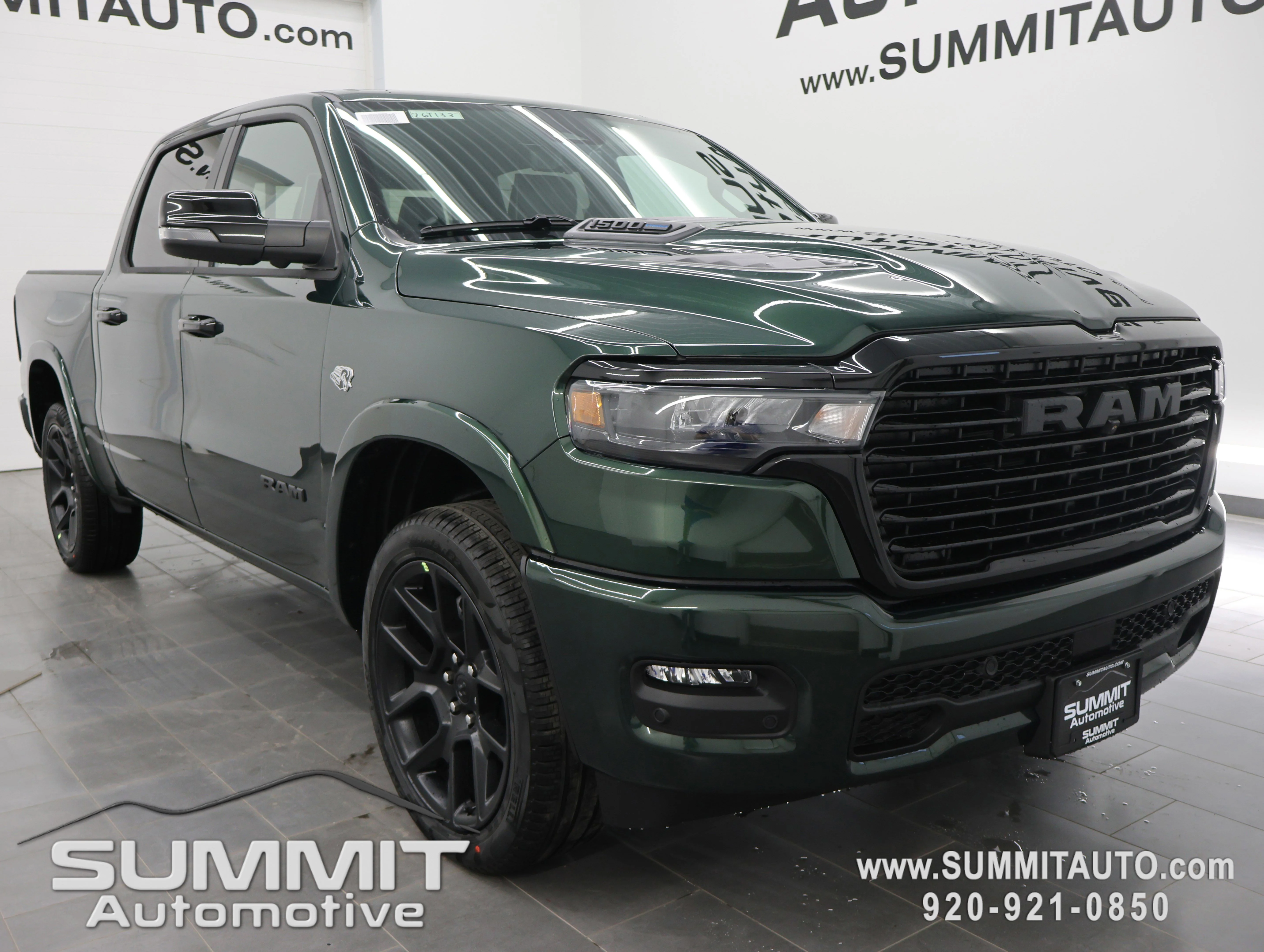 New 2026 Serrano-Green Metallic Exterior Paint RAM Laramie image 2