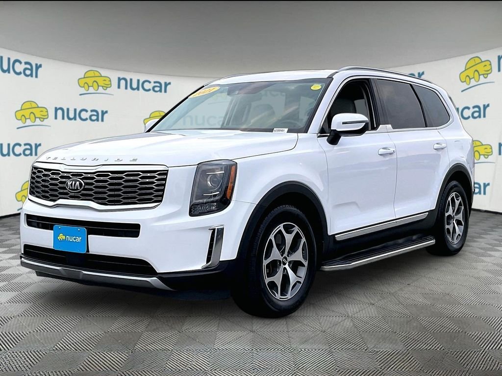 Used 2021 White Kia EX image 3