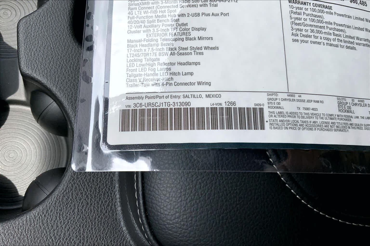 New 2026 Ceramic Gray Clear-Coat Exterior Paint RAM Tradesman image 18