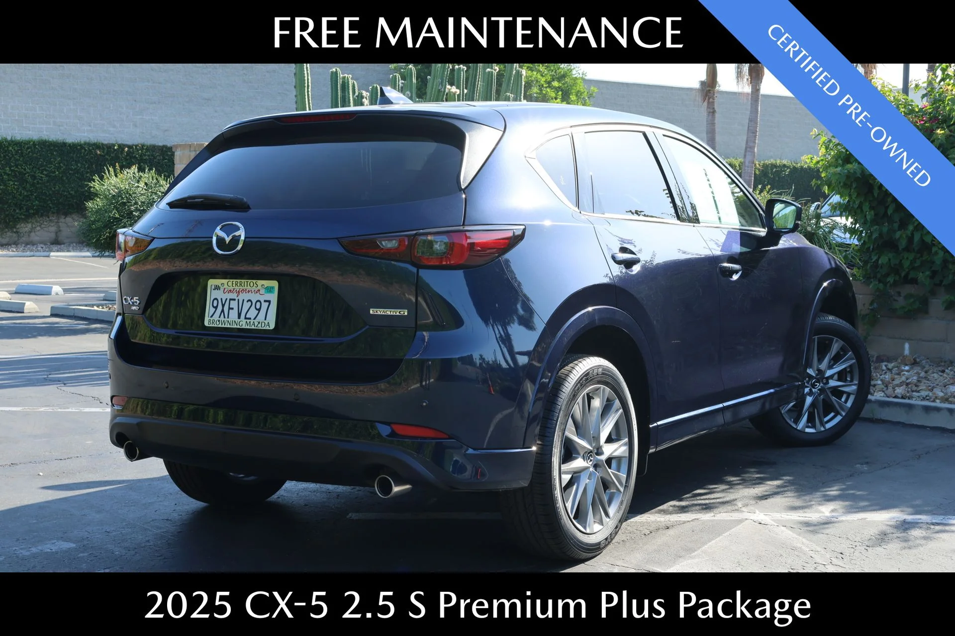 Certified Used 2025 Blue Mazda 2.5 S Premium Plus Package image 2