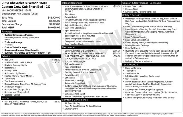 Used 2023 DARK ASH METALLIC Chevrolet Custom image 38