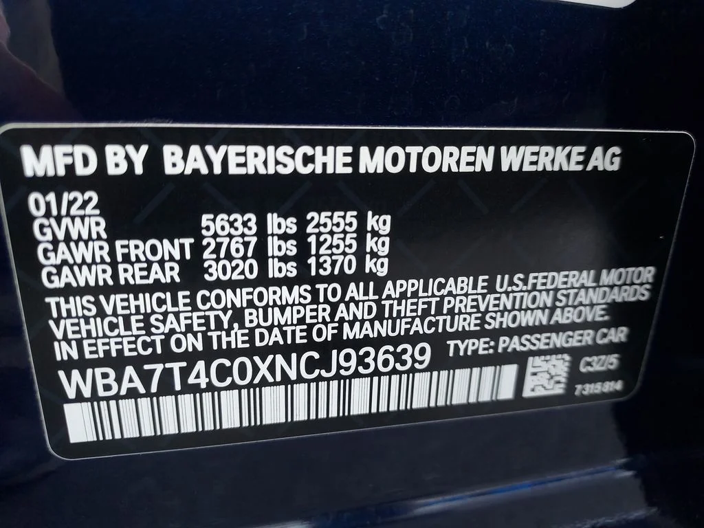 Used 2022 Blue BMW 740i xDrive image 24