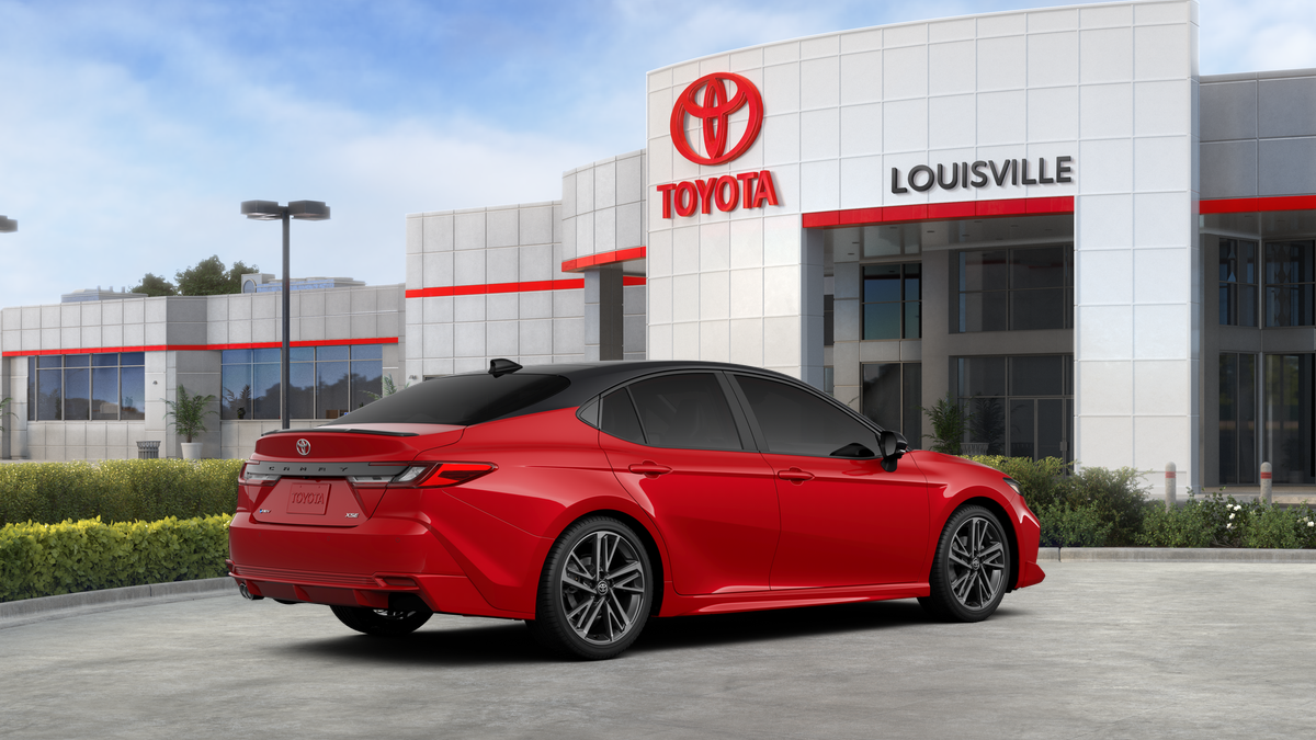 New 2026 Supersonic Red with Midnight Black Metallic roof Toyota XSE image 34
