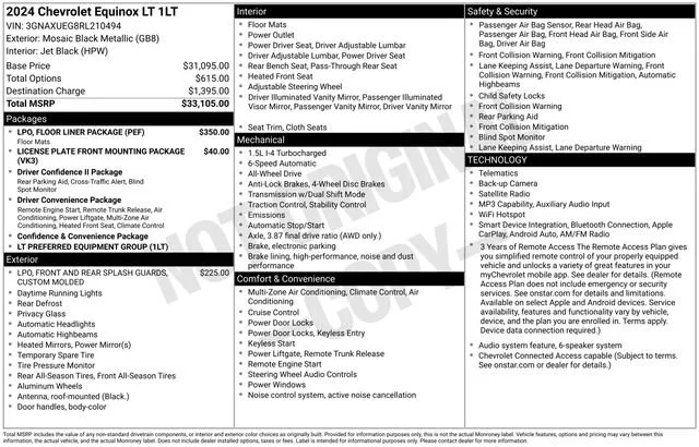 Used 2024 Mosaic Black Metallic Chevrolet LT image 5