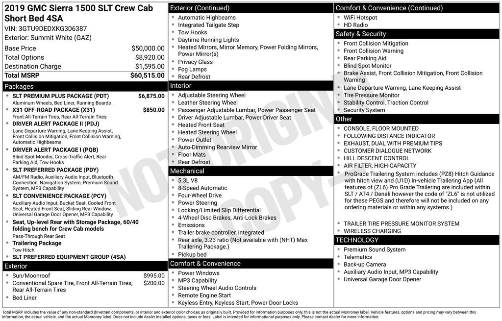 Used 2019 White GMC SLT image 20