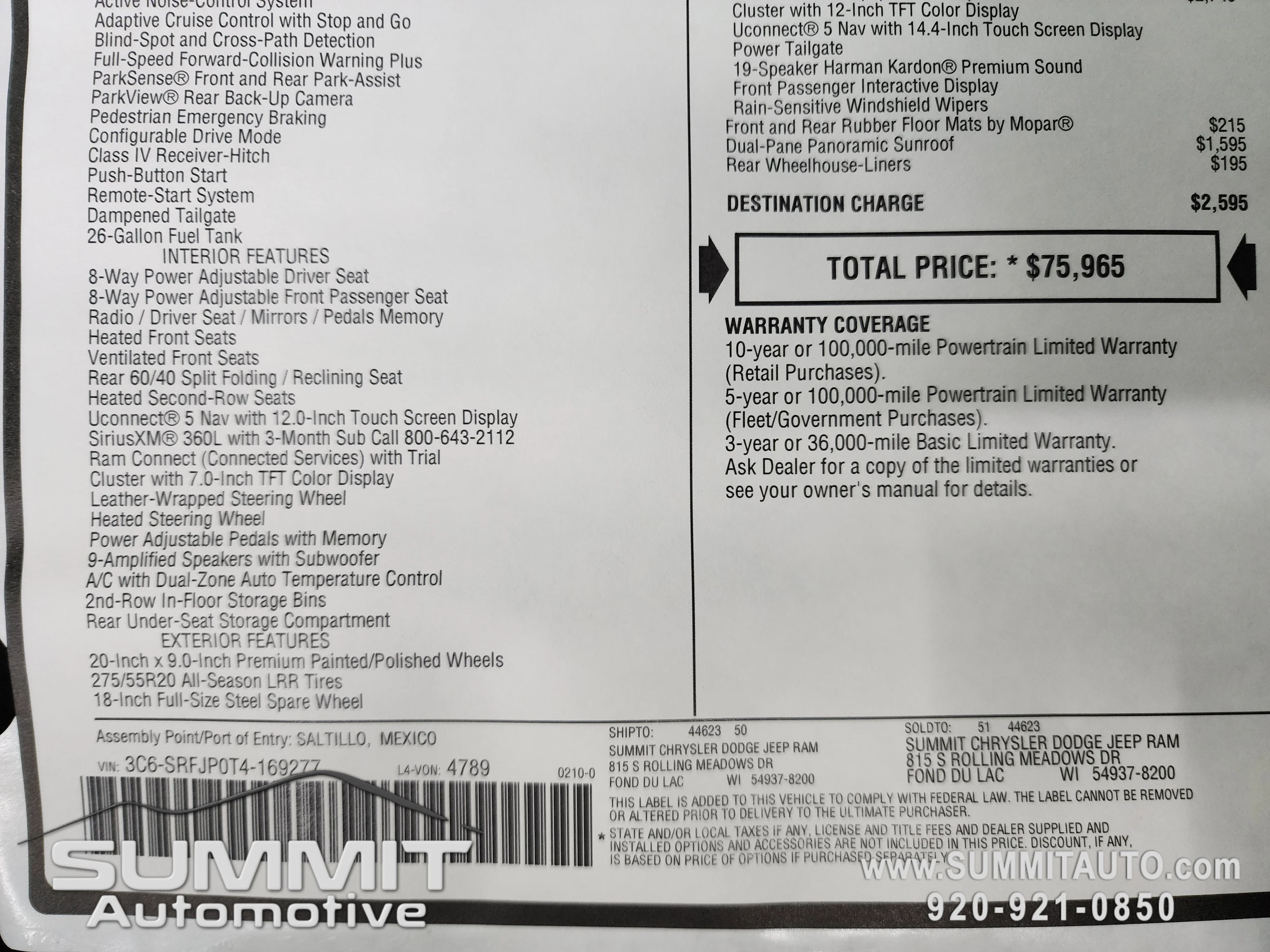 New 2026 Granite Crystal Metallic Clear-Coat Exterior Paint RAM Laramie image 39