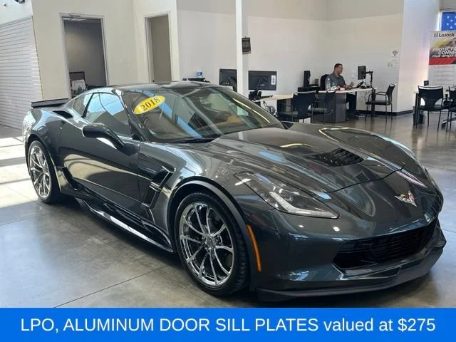 Used 2018 WATKINS GLEN GRAY METALLIC Chevrolet Grand Sport 3LT image 10