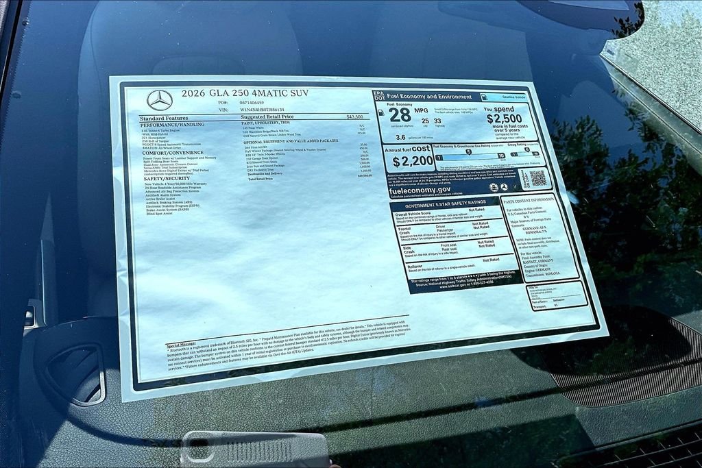 New 2026 White Mercedes-Benz GLA 250 image 15