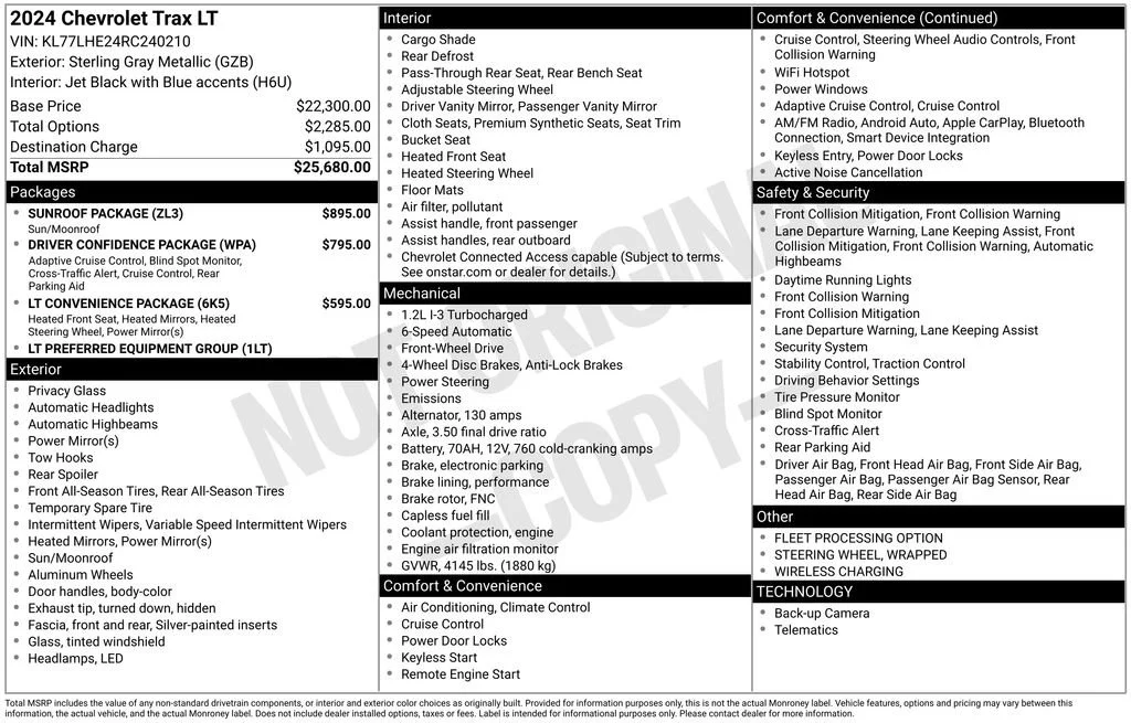 Used 2024 Sterling Gray Metallic Chevrolet LT image 34