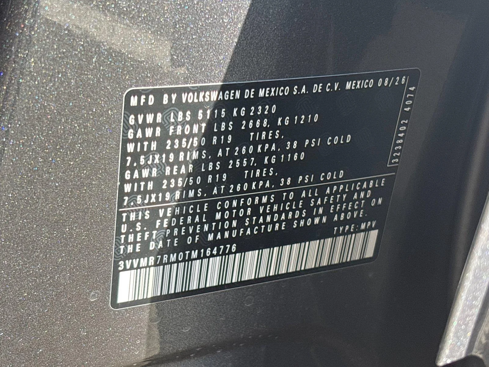 New 2026 Platinum Gray Metallic Volkswagen SE image 11