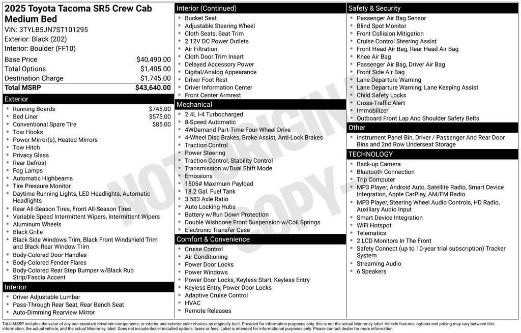 Used 2025 Black Toyota SR5 image 6