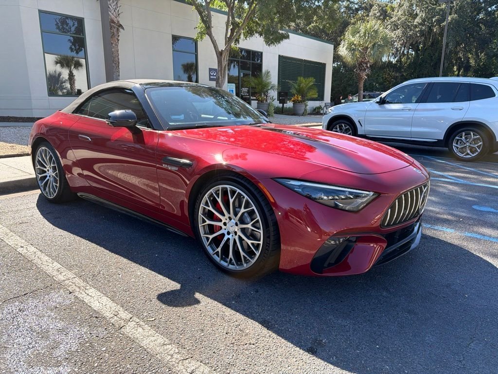 Certified Used 2022 Red Mercedes-AMG SL 55 AMG® image 3
