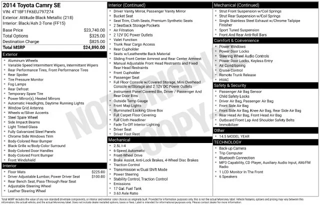 Used 2014 Black Toyota SE image 3