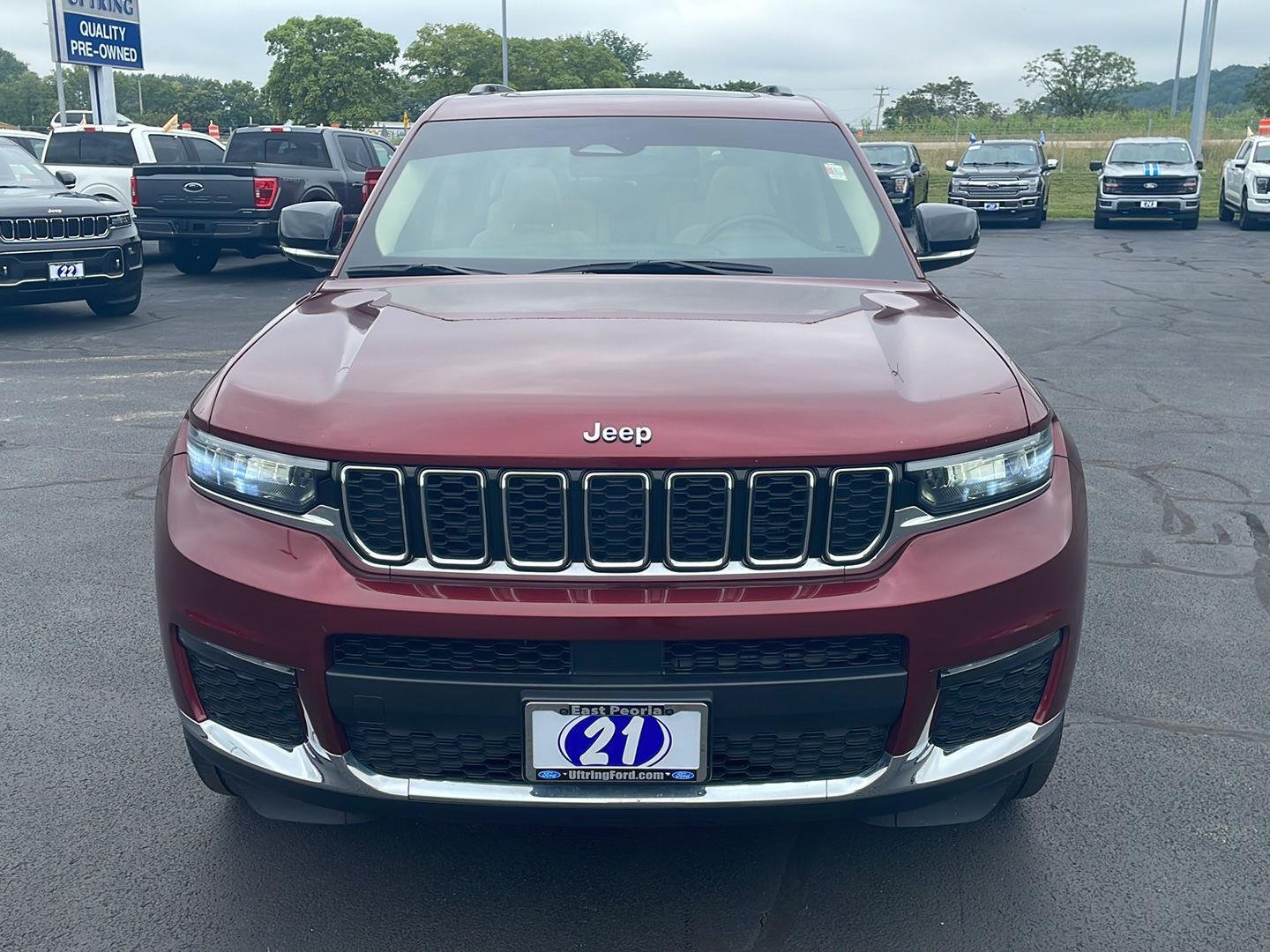 Used 2021 Velvet Red Pearlcoat Jeep Limited image 8