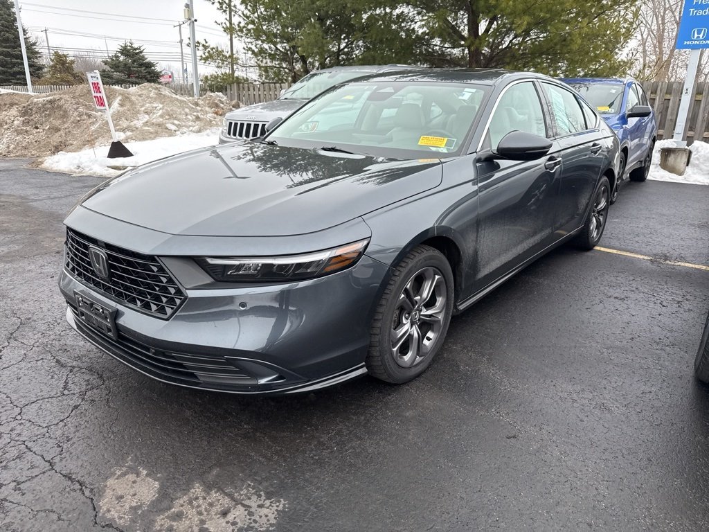 Certified 2023 Honda Accord Hybrid EX-L with VIN 1HGCY2F63PA067131 for sale in Kansas City