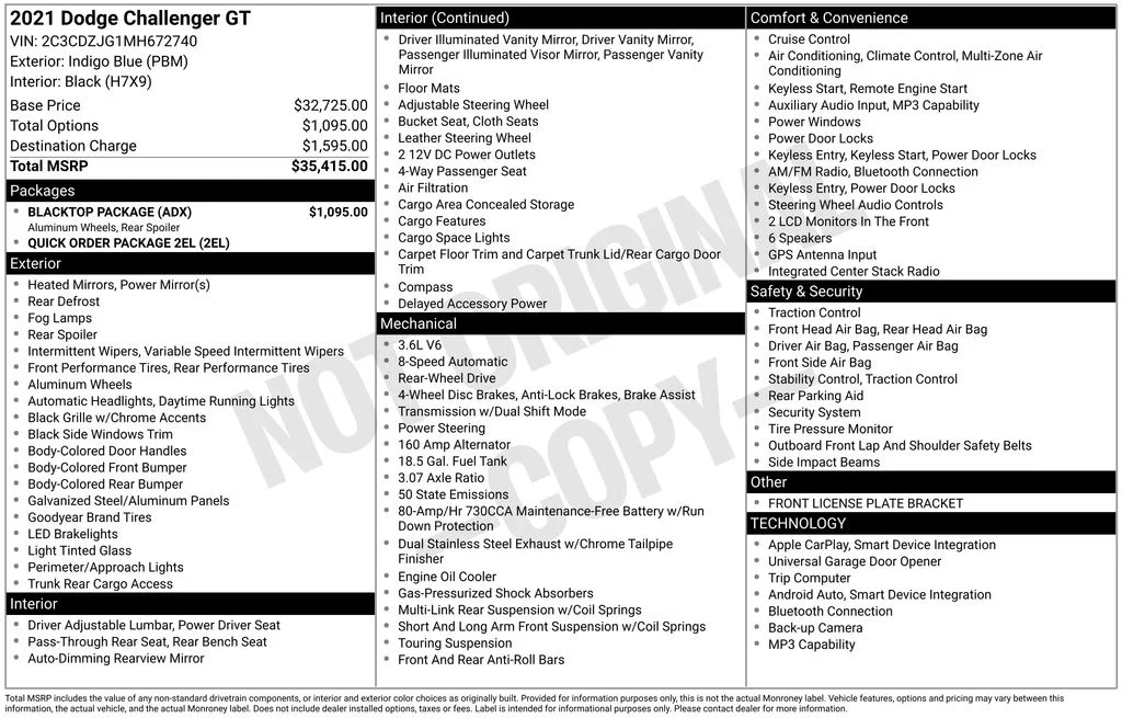 Used 2021 Blue Dodge GT image 40
