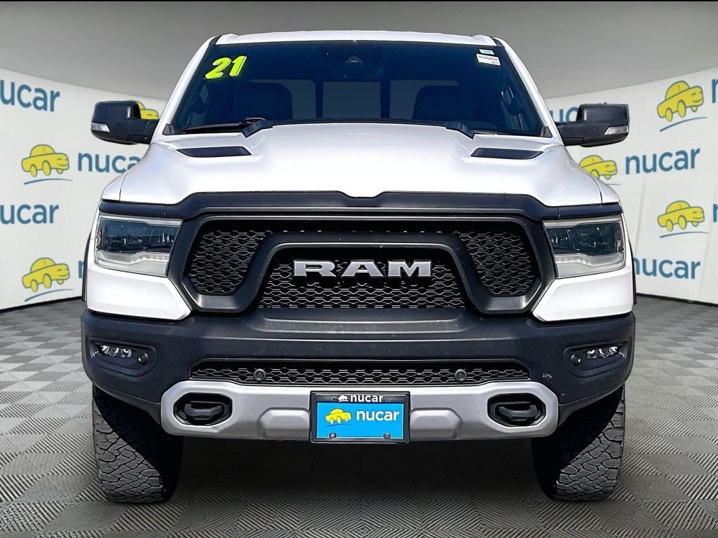 Used 2021 Bright White Clearcoat Ram Rebel image 2