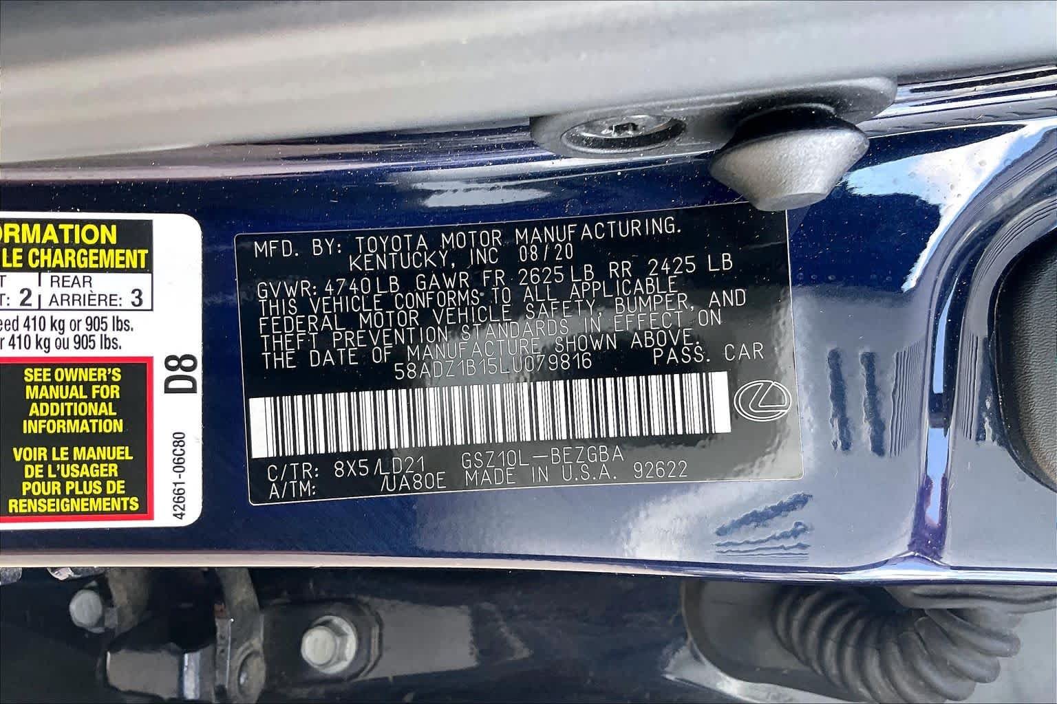 Used 2020 Nightfall Mica Lexus  image 34