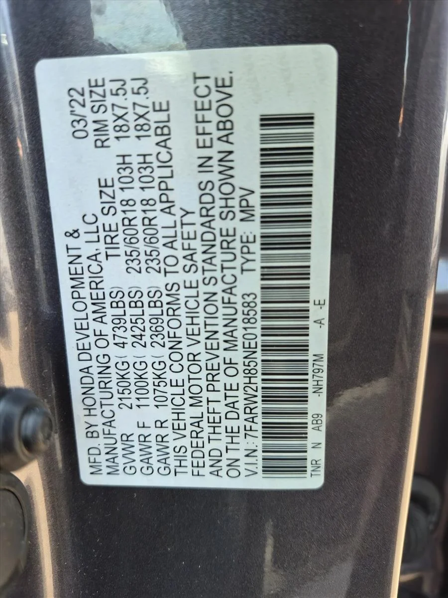 Used 2022 Gray Honda EX-L image 25