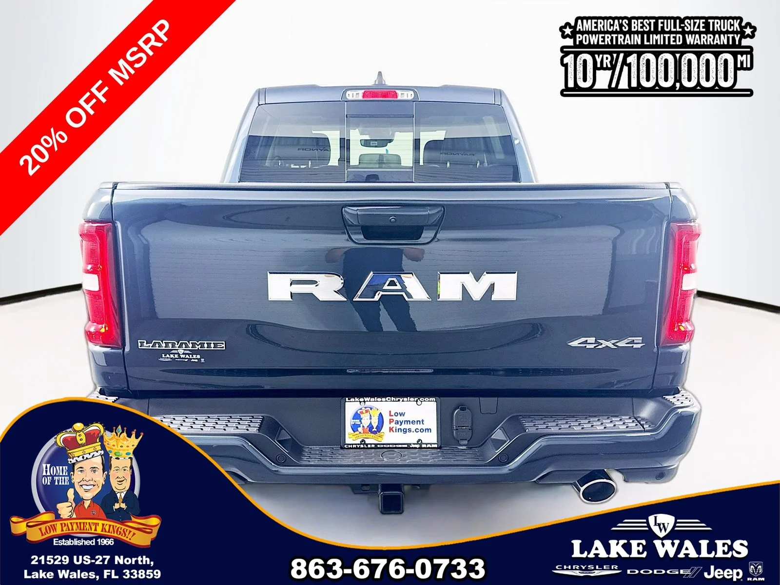 New 2026 Forged Blue Metallic Exterior Paint RAM Laramie image 6