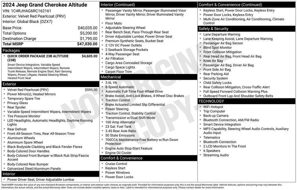Used 2024 Red Jeep Altitude image 44