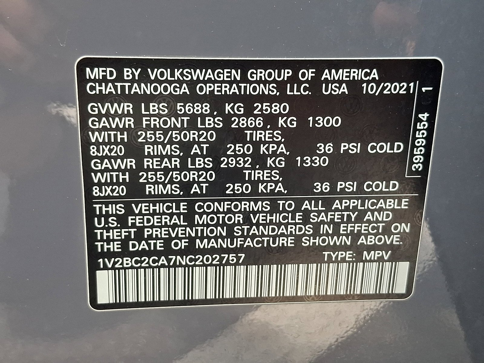 Used 2022 Pure Gray - J2J2 Volkswagen 2.0T SEL image 26