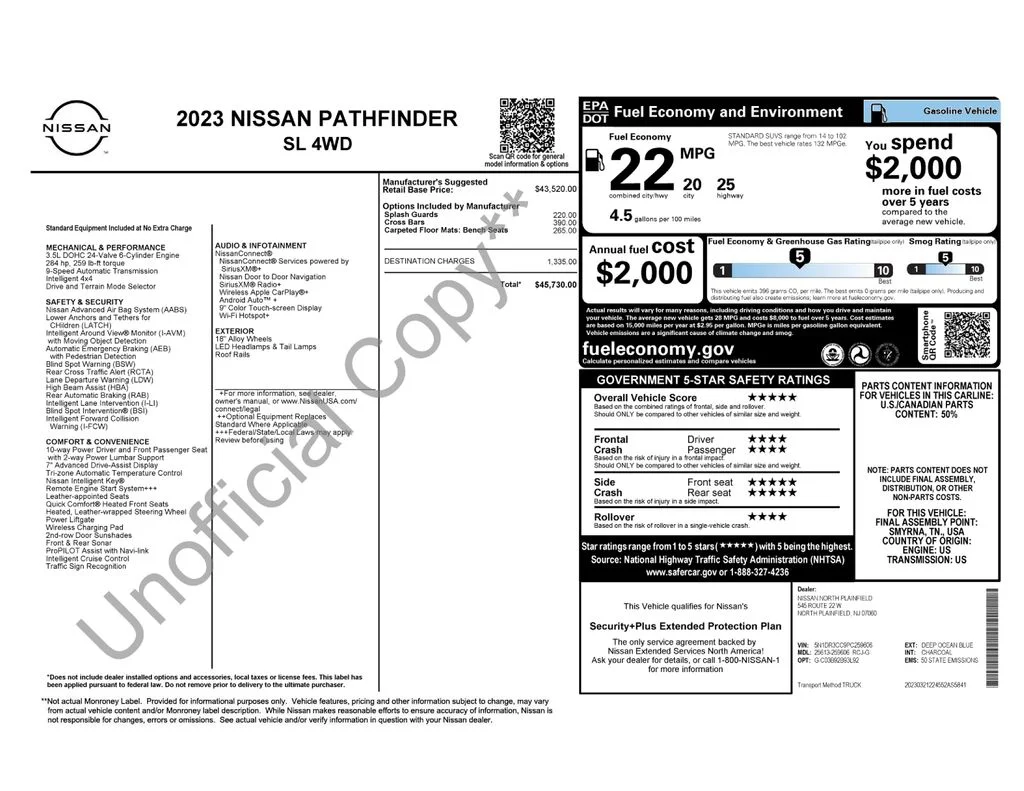 Used 2023 Blue Nissan SL image 17