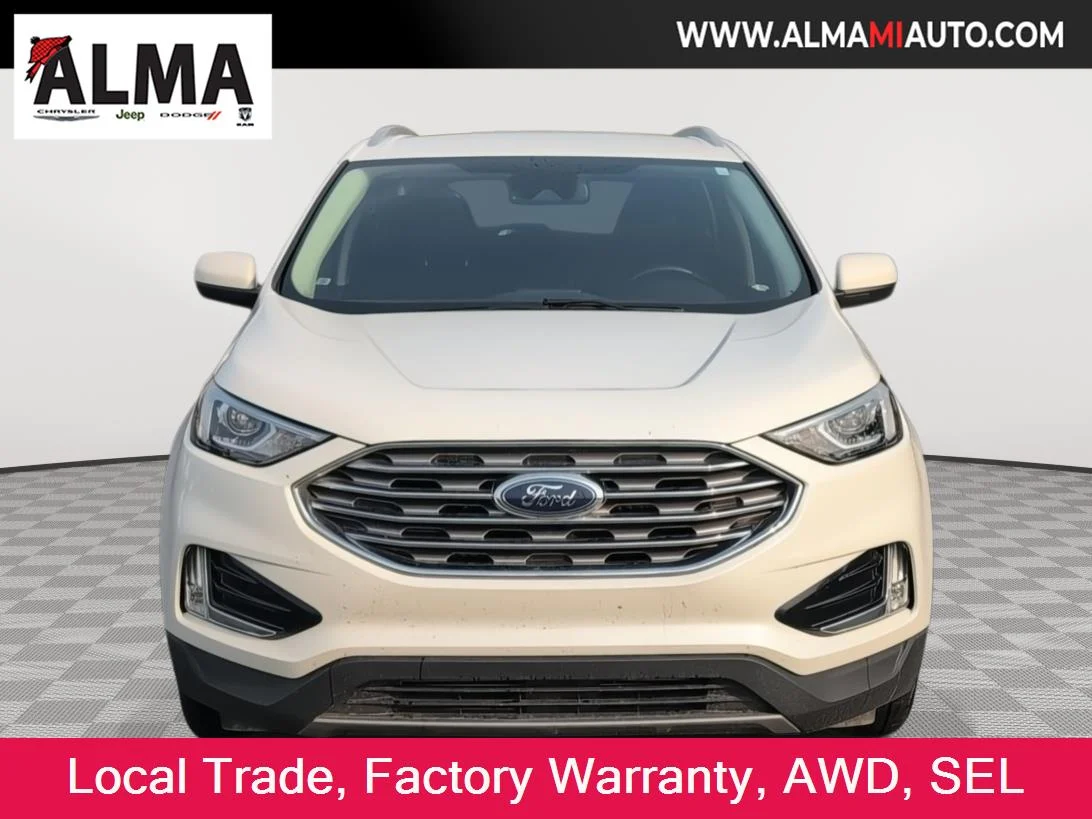 Used 2022 Star White Metallic Tri-Coat Ford SEL image 2