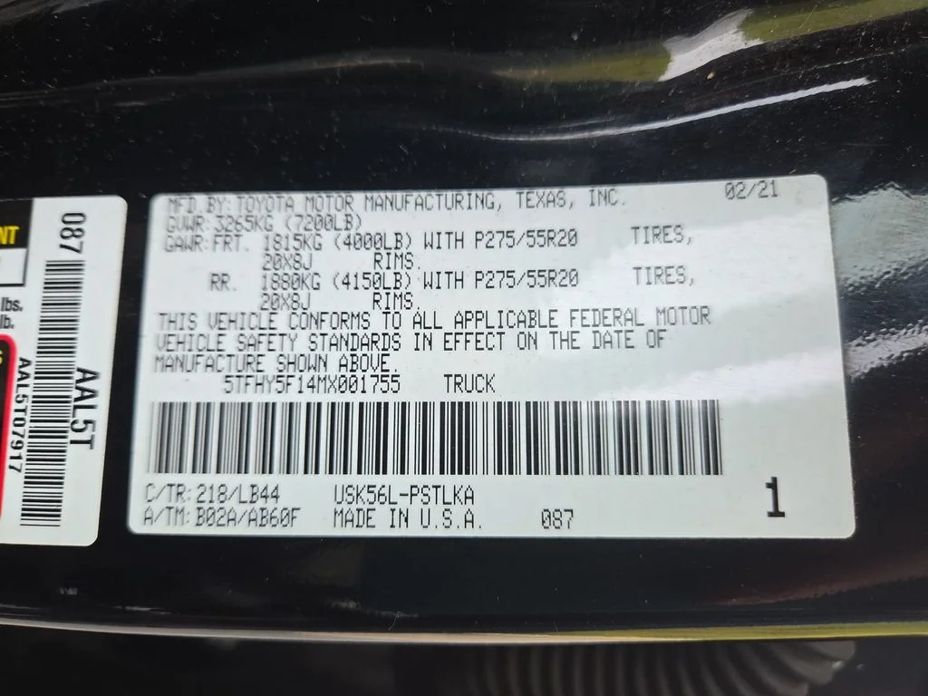 Used 2021 Black Toyota Limited image 23