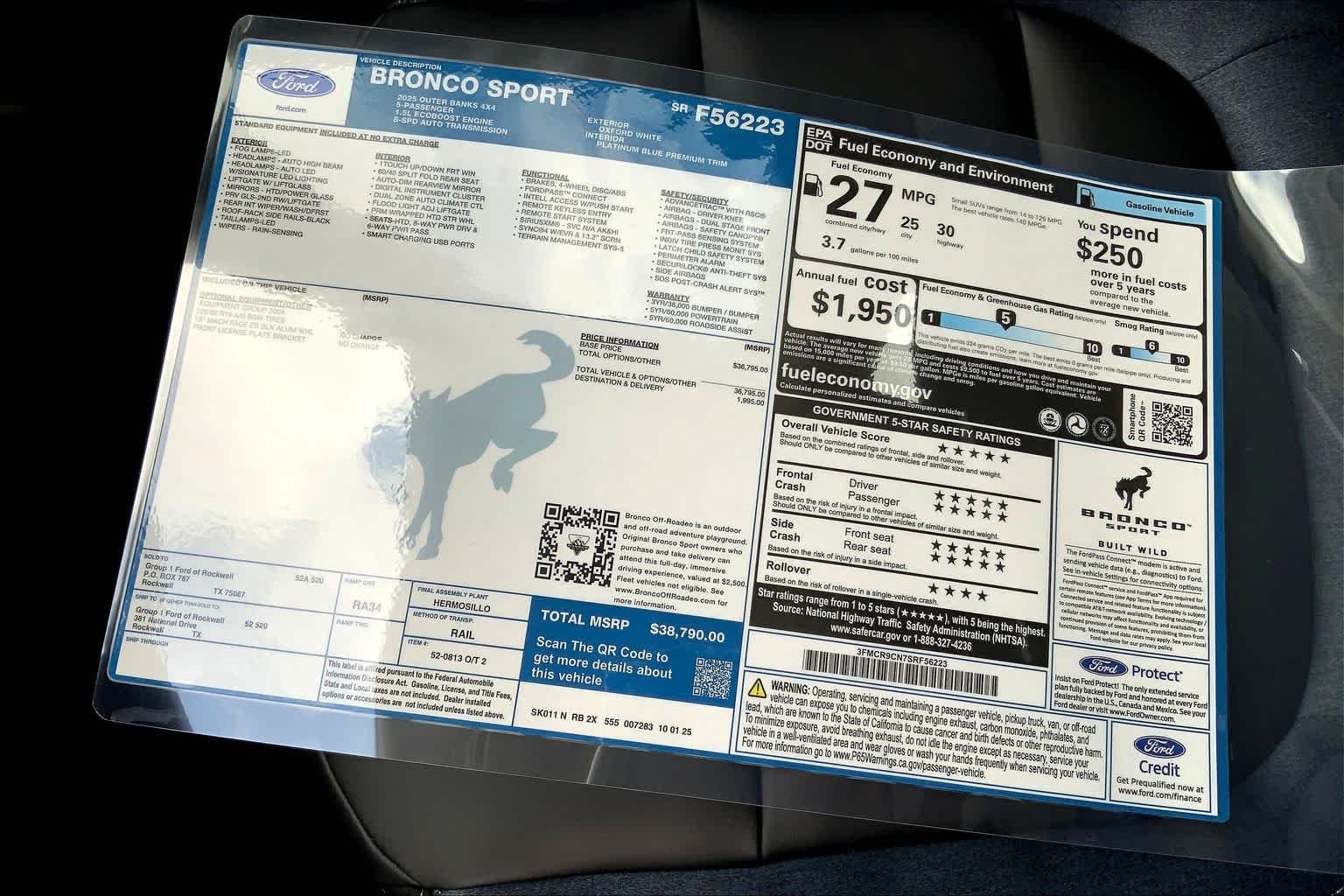 New 2025 Oxford White Ford Outer Banks® image 19
