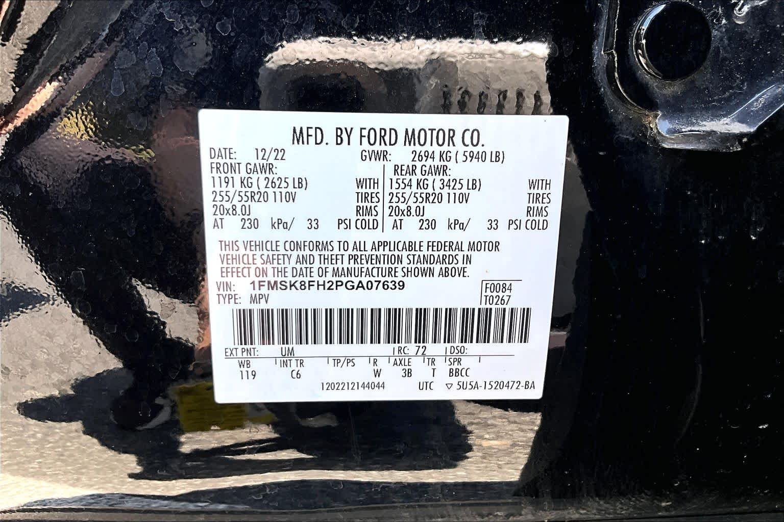 Used 2023 Agate Black Metallic Ford Limited image 36