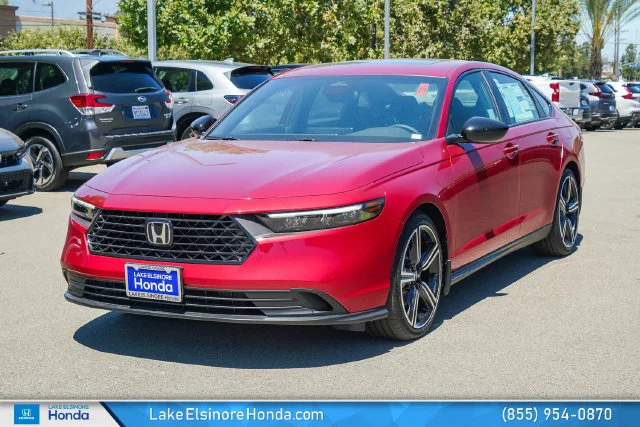 New 2026 Radiant Red Metallic Honda Sport Hybrid image 4