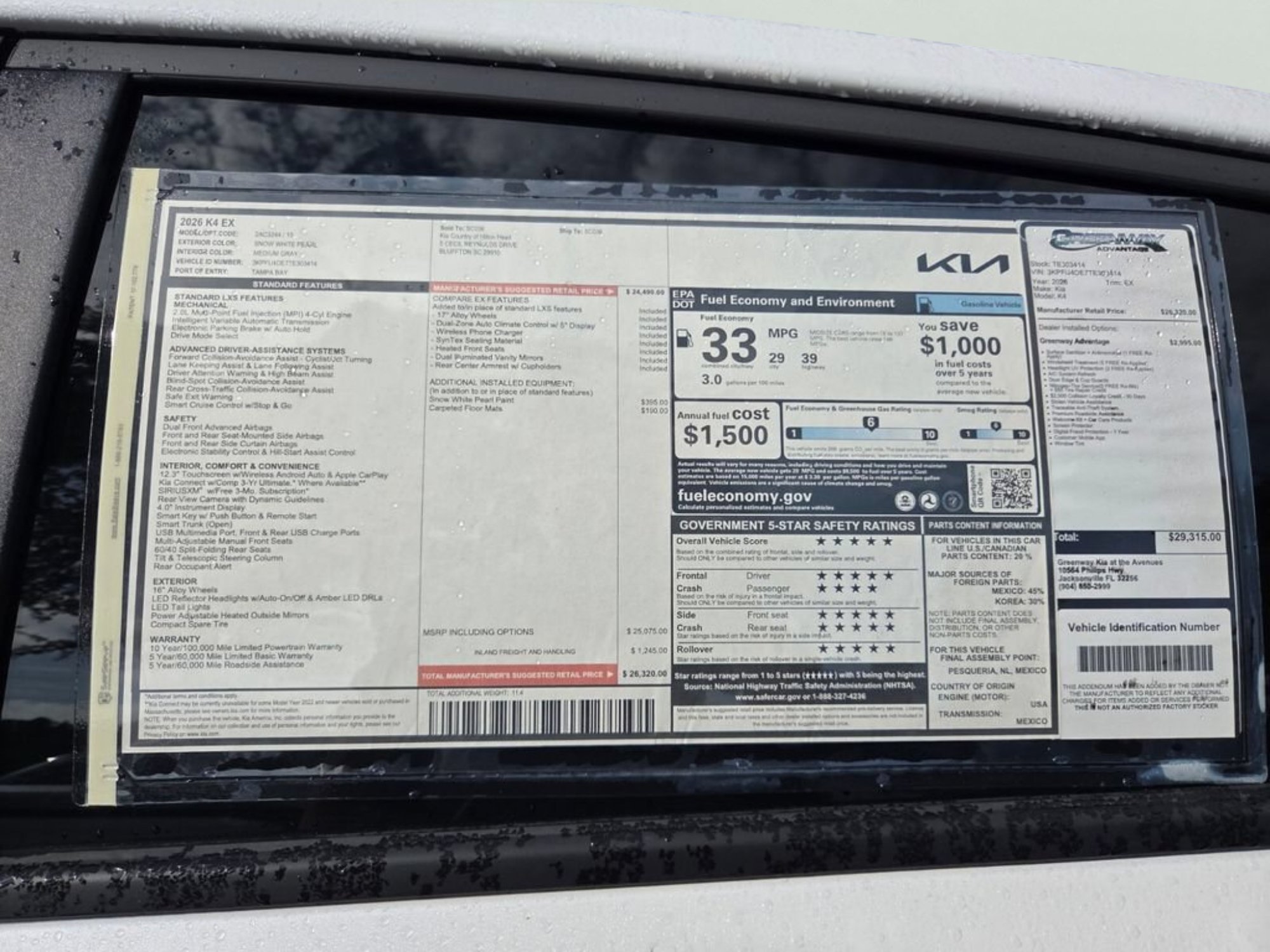 New 2026 Snow White Pearl Kia EX image 10