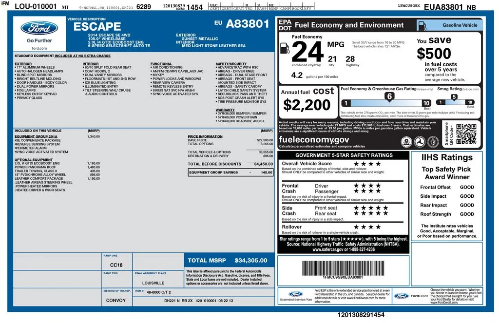 Used 2014 Orange Ford SE image 9
