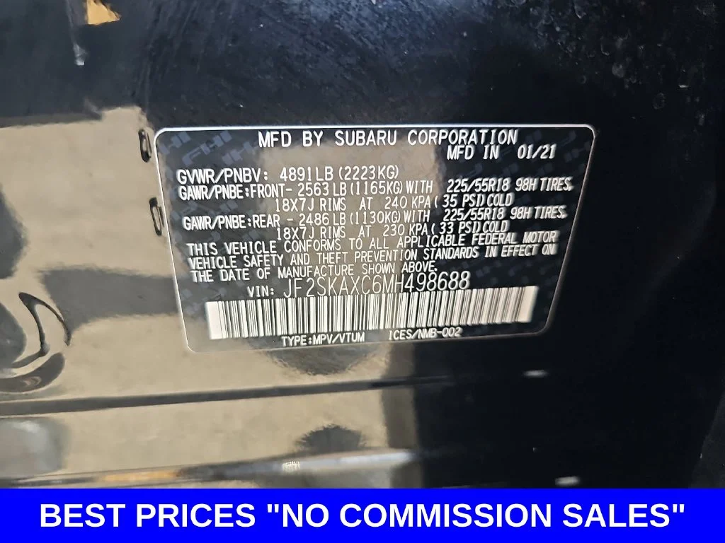 Used 2021 Crystal Black Silica Subaru Touring image 42