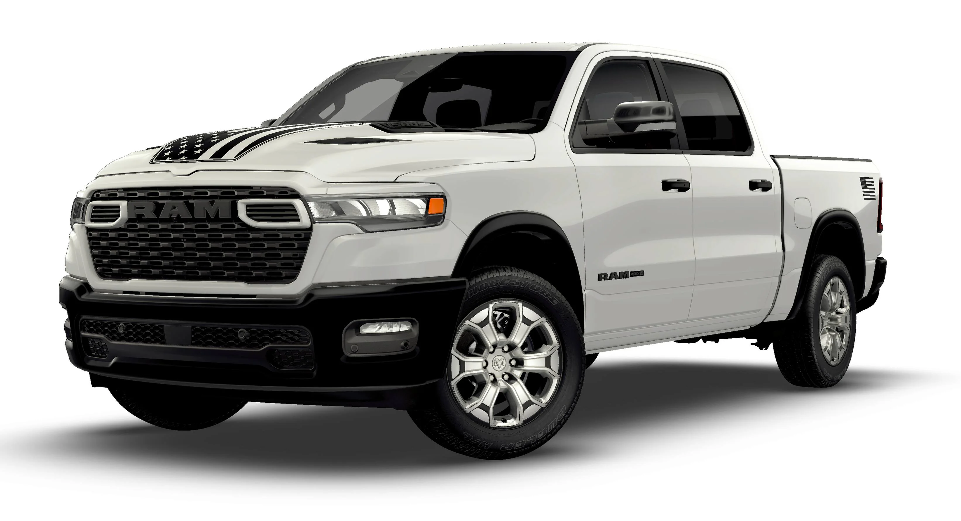 New 2026 Bright White Clear-Coat Exterior Paint RAM BIG HORN image 1