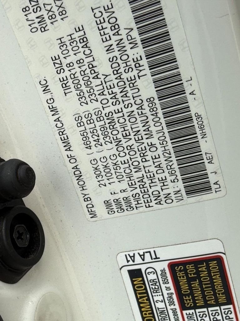 Used 2018 White Diamond Pearl Honda EX image 31