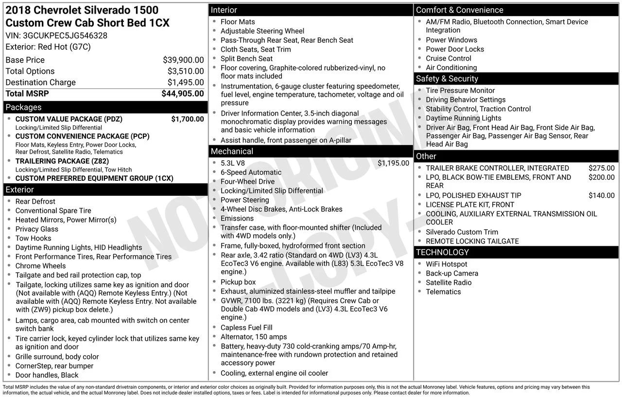Used 2018 Red Chevrolet Custom image 37