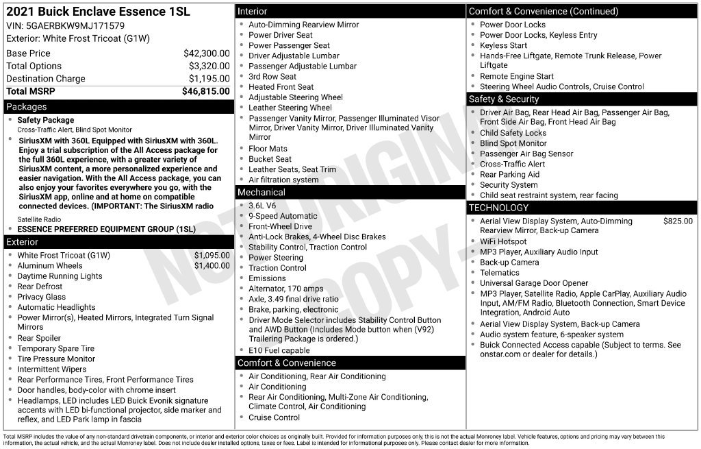 Used 2021 White Buick Essence image 20