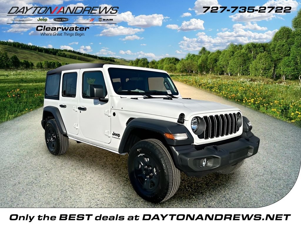 New 2026 Bright White Clear-Coat Exterior Paint Jeep Sport image 1