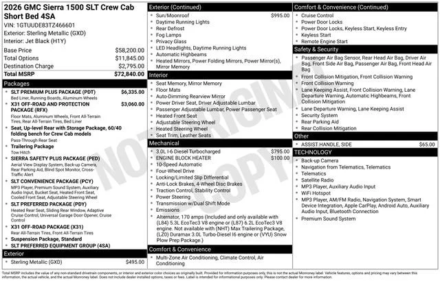 New 2026 Sterling Metallic GMC SLT image 28