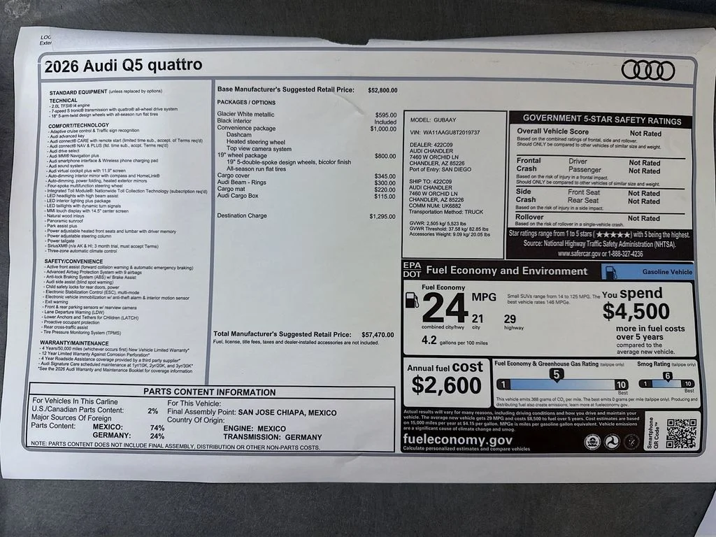 Used 2026 White Audi  image 9