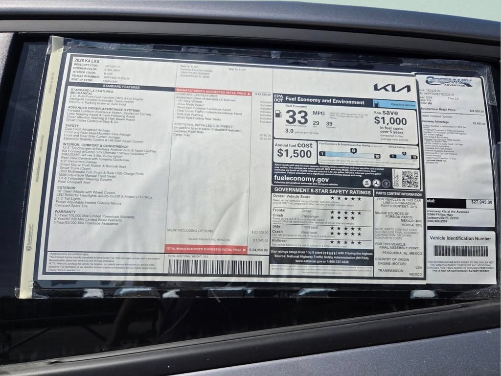 New 2026 Steel Gray Kia LXS image 10