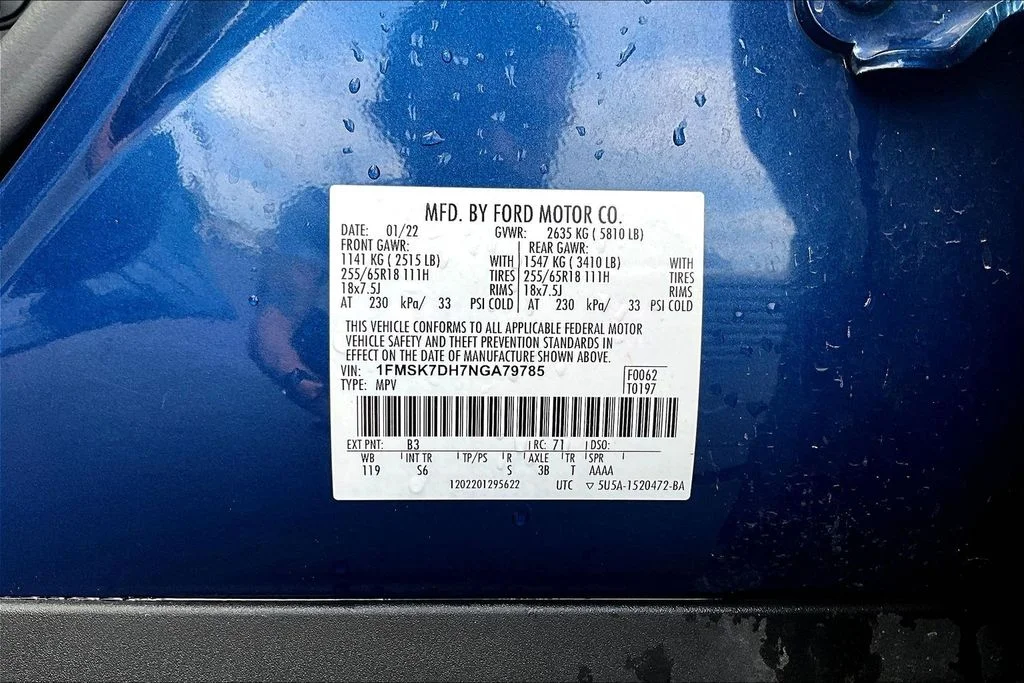 Used 2022 Blue Metallic Ford XLT image 21