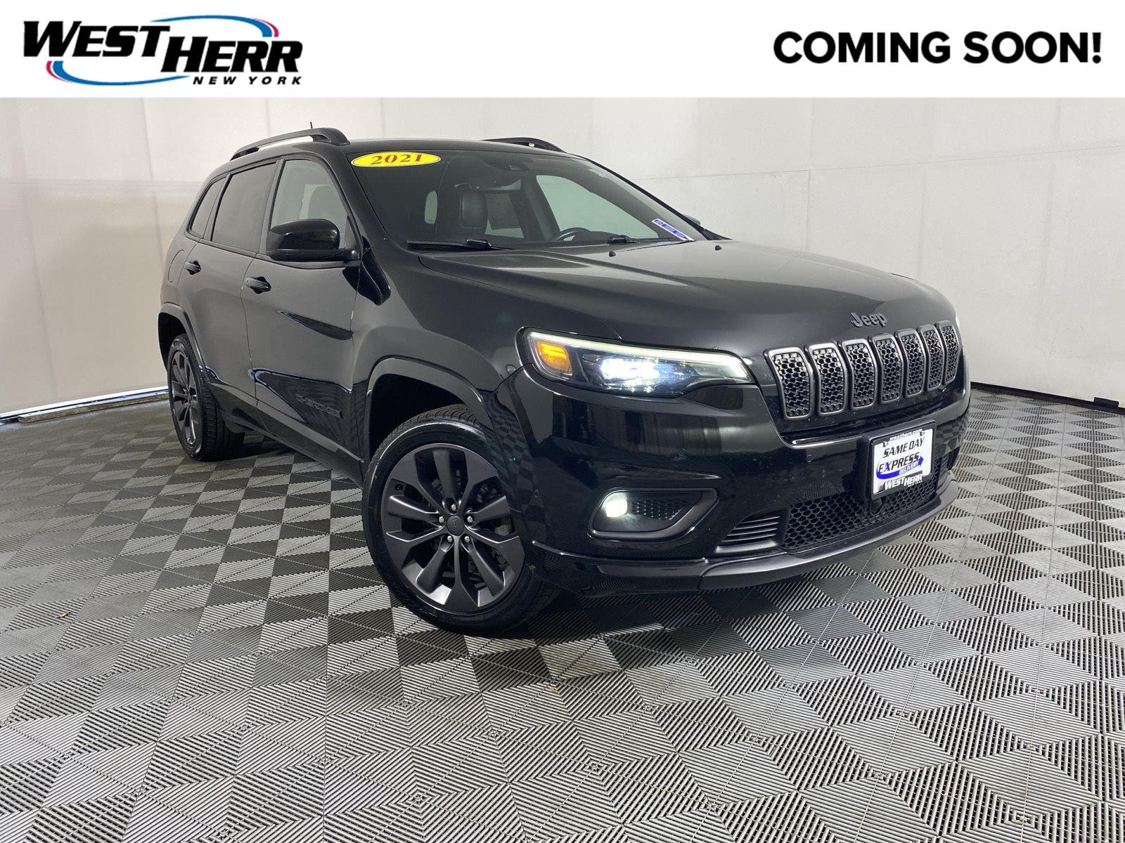 Used 2021 Diamond Black Crystal Pearlcoat Jeep High Altitude image 1