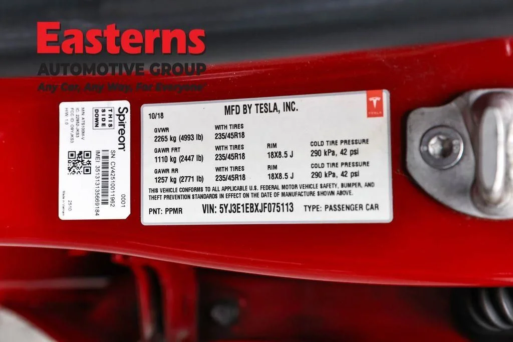 Used 2018 Red Tesla Long Range image 31