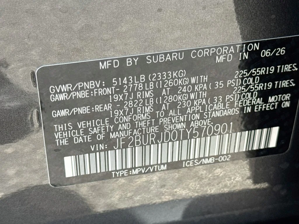 New 2026 Gray Subaru Touring XT image 44